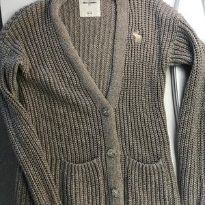 abercrombie kids tan cardigan